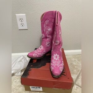 IUV Womens Cowboy Boots Pink Western Cowgirl Size 7